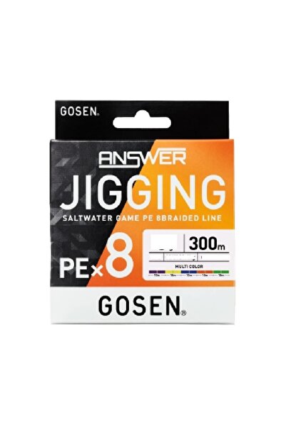 GOSEN Jigging Answer Pe 1.2 Jig Ve Tai Rubber İpi 300Mt Multicolor