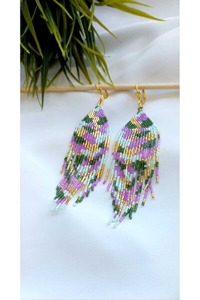 ZeynDesign Miyuki Kamuflaj Salkım Küpe