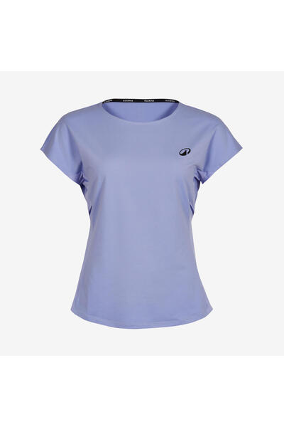 Decathlon Artengo Kadın Yuvarlak Yaka Tenis Tişörtü - Eflatun - TTS Dry