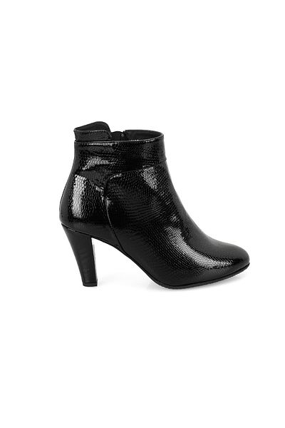 Desa Aliza Black Women's Desacomfort Zippered Heeled Leather Boots