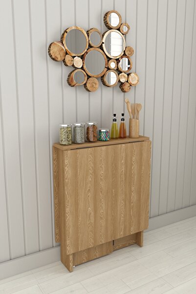 asratrend %100 MDFLAM Katlanır Mutfak Yemek Çalışma Masası KM-32