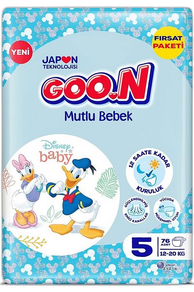 Goo.n Goon Happy Baby Diaper Size:5 (12-20kg) Junior 152 Pieces Economic Opportunity Pk