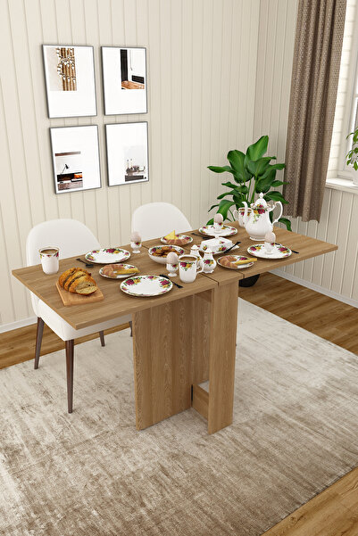 asratrend %100 MDFLAM Katlanır Mutfak Yemek Çalışma Masası KM-32