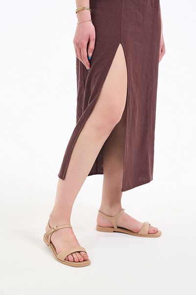 Louis Cardy Connel Nude Genuine Leather Women's Sandals