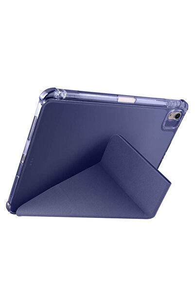 zore iPad Air 11 2025 M3 Case Zore Tri Folding Stand Case with Pen Compartment - Lilac