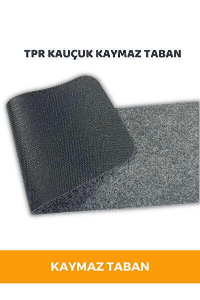 BEYLİNİ Merdiven Halısı Halıfleks Basamak Ve Merdiven Paspası Kaymaz Taban Füme 20x75 Cm (1 ADET)