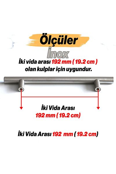Badem10 Alteta 192 Mm - 19,2 Cm Mobilier Metal Inox Sertar Bucătărie Dulap Ușă Dulap Mâner Mâner