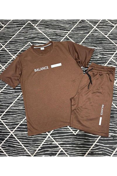 VERSCOVE Balance Printed Tshirt & Shorts Side Pocket Cord Adjustable Sweat Wicking Seasonal Suit