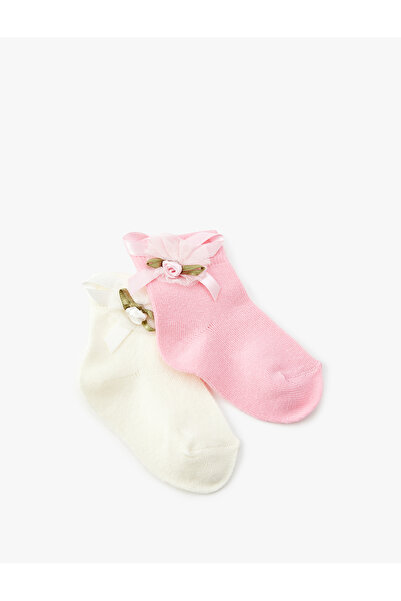 Koton Flower and Bowknot Socks Set of 2