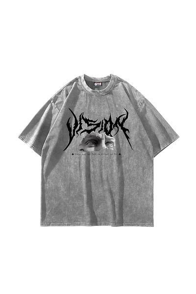 Sekizbiraltı Λευκό μπλουζάκι Poseidon Printed Vision Of Unisex Oversize