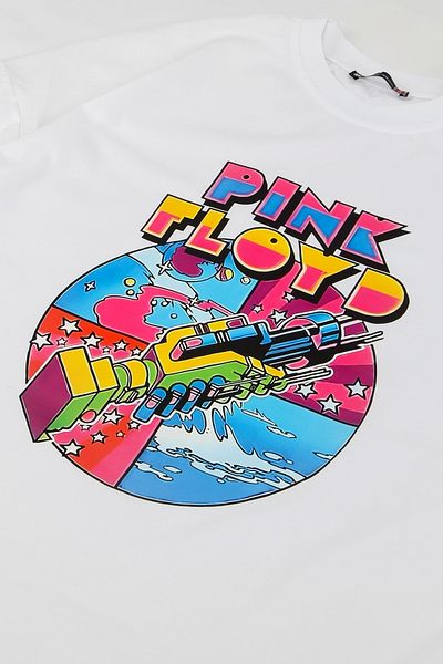 Sekizbiraltı P. Floyd Printed White Oversize Unisex Tshirt