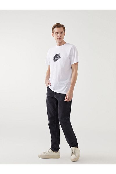 LC Waikiki Tricou pentru bărbați cu imprimeu cu decolteu rotund de sezon nou - S5HT52Z8