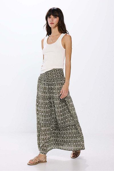 Springfield Midi Skirt With Elastic Waist