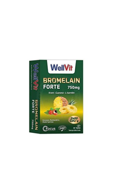 Focus Pharma Wellvit Bromelain Forte 30 Tablet
