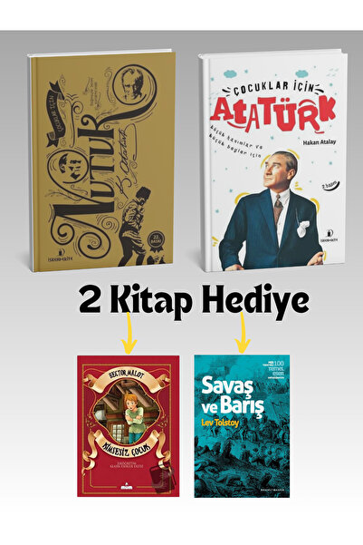 İskenderiye Kitap 4 كتاب / نوتوك للأطفال - أتاتورك + الحرب والسلام - الطفل بل...