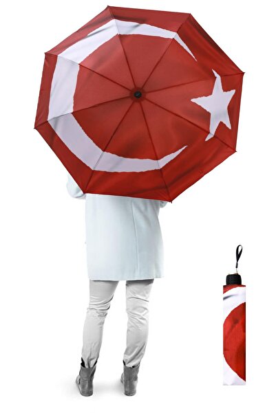 Marlux Türk Bayrağı Canlı Renk Baskılı Rüzgara Dayanıklı 8 Telli Katlanabilir...