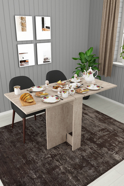 asratrend %100 MDFLAM Katlanır Mutfak Yemek Çalışma Masası KM-32