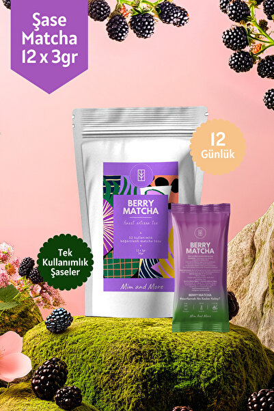 Mim and More Berry Matcha Tekli Şase – 12 Günlük Özel Paket, 12x3 Gr