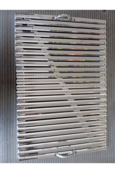 ÖZSAL 60x40 CM KROM ÇELİK OLUKLU MANGAL IZGARASİ-1MM KALİNLİK EL İŞÇİLİĞİ ÖZE...