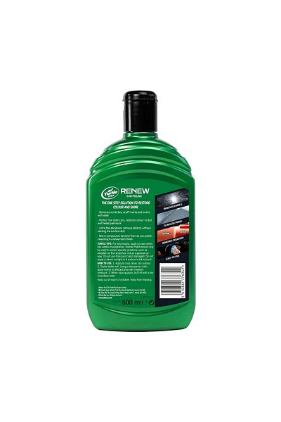 Turtle Wax Renew Car Polish - Restores Color & Shine, Removes Scratches & Swirls, 500ml