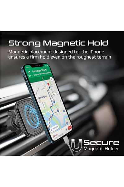 Promate Magnetic Car Mount, Universal Cradleless Ac Vent Phone Holder With 360-degree Rotatable Desi