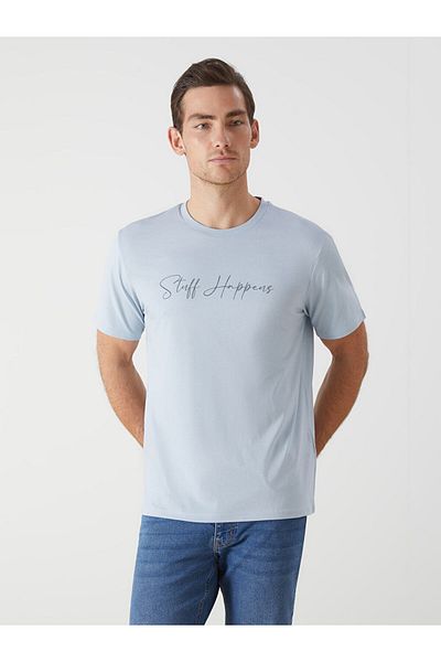 LC Waikiki Tricou pentru bărbați cu imprimeu cu gâtul turnat de sezon nou - S5HP73Z8