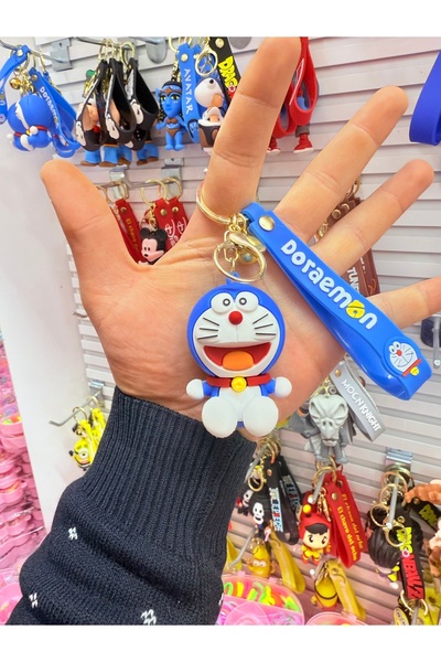 NATUREL Doraemon Figürlü 3d Silikon Anahtarlık