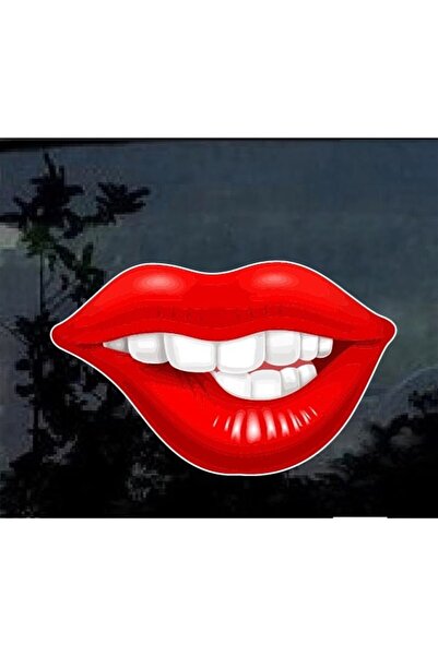 Redline Grafik Dudak Oto Sticker