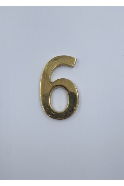 Kalender Döküm رقم نحاسي 6 سم رقم مسطح: 6