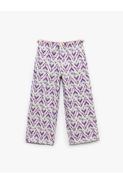 Koton Pantaloni drepti cu model din dantelă din viscoză