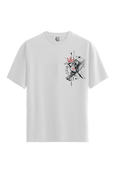 Color Luxe Royal Bird - 100% Cotton Women's White T-Shirt - Premium Quality