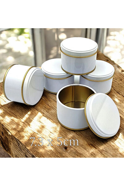 ayyagift Metal Kutu - Hediye ve Mum Hazırlama Kutusu 7,3 x 5cm - 5 Adet