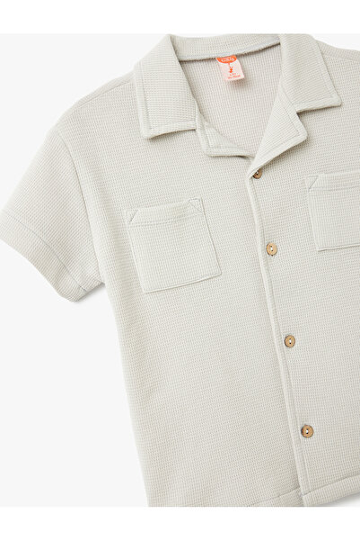 Koton Short Sleeve Pocket Detailed Cotton Basic Polo Neck T-Shirt