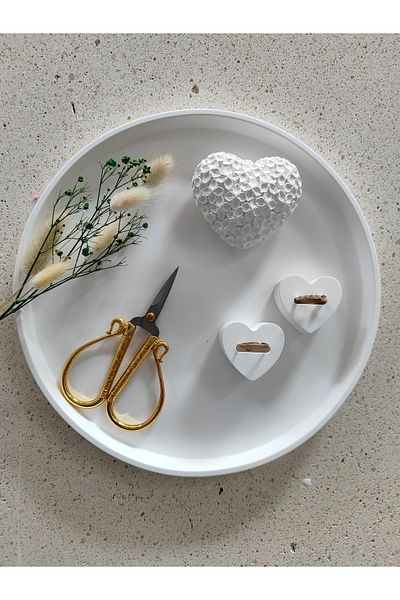 Minima Art Studio Decorative Promise Engagement Ring Tray 26 cm with Ring Holder and Heart Gift