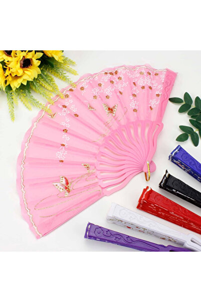 baytoptan Plastik Kumaş Yelpaze 12'li Karışık