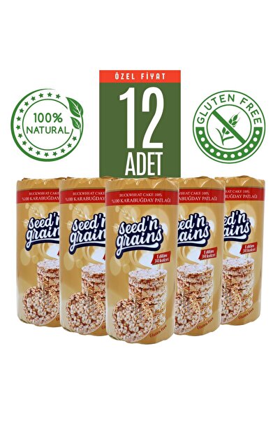 Seed'n Grains 12 Adet %100 Karabuğday Patlağı (12x125gr)