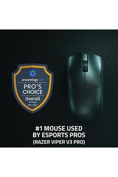 RAZER Viper V3 Pro Wireless Esports Gaming Mouse/54g Lightweight/35K DPI/8 Buttons, 95 Hr Battery - Black