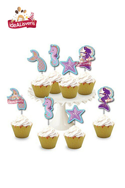 BKMC PARTY Deniz Kızı Temalı Doğum Günü Parti Süsü Malzemeleri