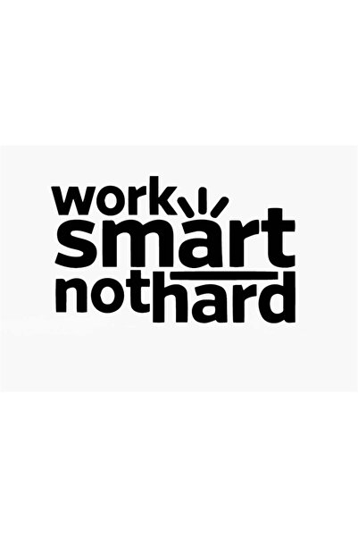 Redline Grafik ملصق العمل الذكي وليس العمل الشاق