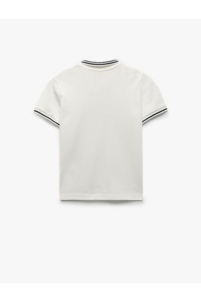 Koton Cotton Short Sleeve Ribbed Polo Neck T-Shirt