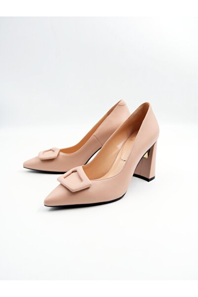 Tenau Kadın Hakiki Deri Topuklu Ayakkabı