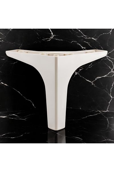 Badem10 Mobilier de lux Sedef Canapea Masuta de cafea Unitate TV Picioare fotoliu 14 Cm Crem Picioare de baza 4 BUC