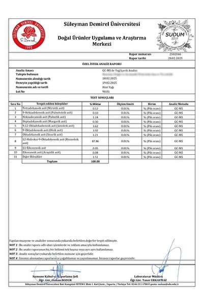 Dengeli Market Hint Yağı 100 Ml. (HEXANSIZ) Soğuk Sıkım, % 100 Saf