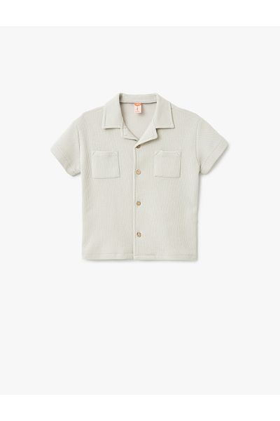 Koton Short Sleeve Pocket Detailed Cotton Basic Polo Neck T-Shirt
