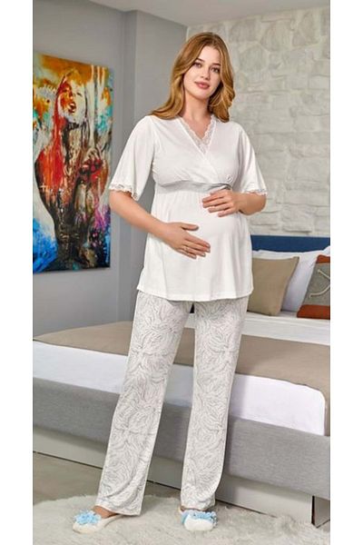 Cossy By Aqua Set de pijamale cu cremă maternă - Aqua