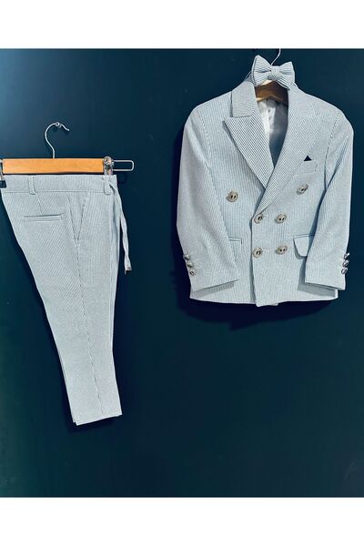 Zelhankids Boy's Striped Suit (3 Pieces)