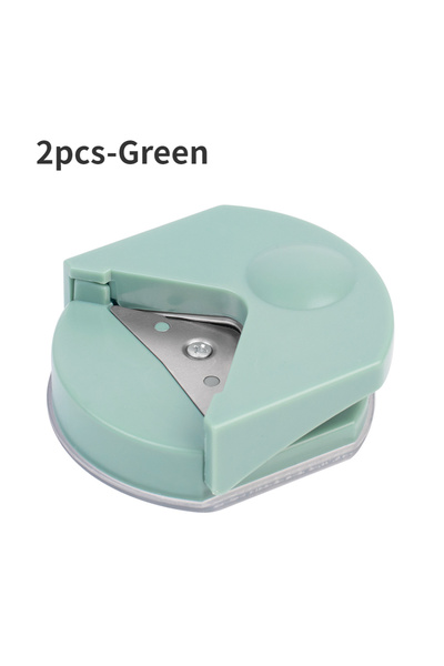 Choice7 قطعتان - قاطع دائري أخضر، صانع أزرار، آلة تثقيب الزوايا، قاطع ورق محم...