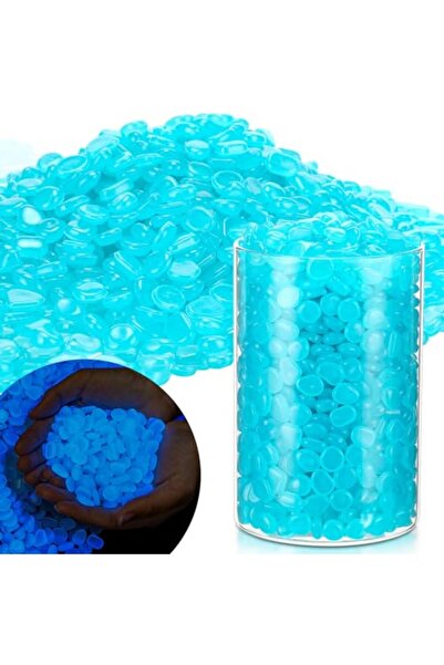 Choice Light blue 100Pcs Glow in the Dark Garden Pebbles For Sidewalk Garden ...