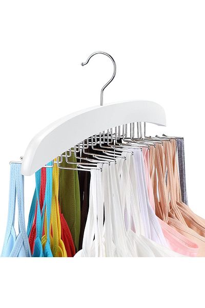 COOYA Bra Hanger for Closet,Foldable, Extendable,With 24 hooks,Non Slip,15.8 x 7.1 x 0.8 inch