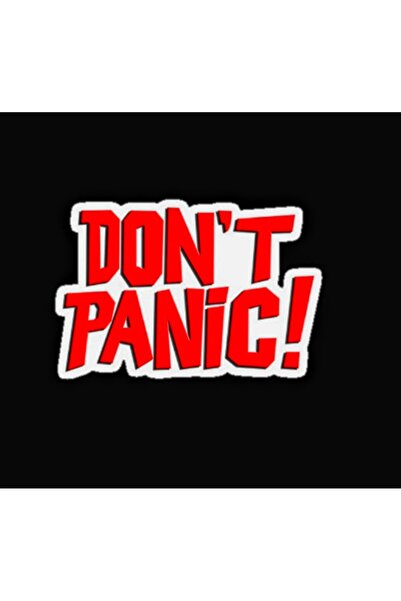 Redline Grafik Don't Panic Kırmızı Oto Sticker Yapıştırma